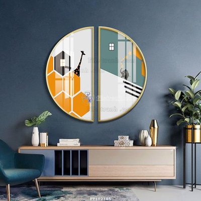 File gốc in mica File tranh hiện đại pha lê gương FT102185 chất lượng