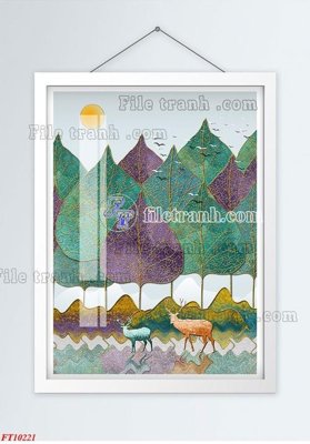 Tải file gốc File tranh bộ hiện đại FT10221 dùng cho in ấn