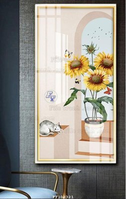 File tranh File tranh hiện đại pha lê gương FT102321 (bản gốc) treo phòng ăn