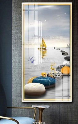 File tranh File tranh hiện đại pha lê gương FT102349 (gốc) phong cách tối giản