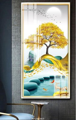 Download file gốc File tranh hiện đại pha lê gương FT102367 (in mica) trang trí