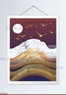 File in trần File tranh bộ hiện đại FT10237 (bản gốc) mây trời