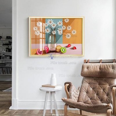 File gốc File tranh hiện đại pha lê gương FT102435 (in mica) trang trí