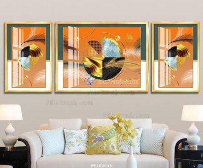 File in trần File tranh hiện đại pha lê gương FT102515 (bản gốc) đại dương