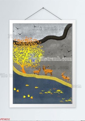 Hình ảnh file gốc File tranh bộ hiện đại FT10252 cho in UV