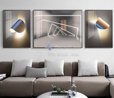 File tranh File tranh hiện đại pha lê gương FT102527 (bản gốc) in lụa 3D