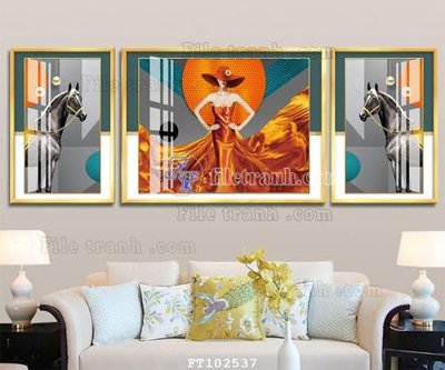 File gốc in ấn File tranh hiện đại pha lê gương FT102537 chuẩn màu CMYK