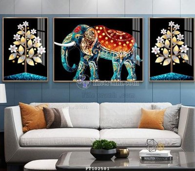 File tranh PSD File tranh hiện đại pha lê gương FT102581 chất lượng cao