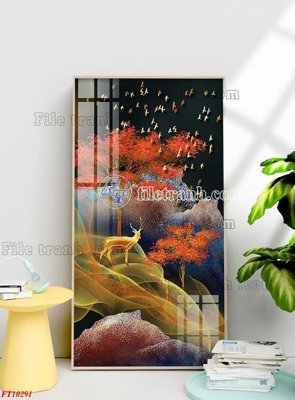 File in trần File tranh bộ hiện đại FT10291 (bản gốc 3D) sống động