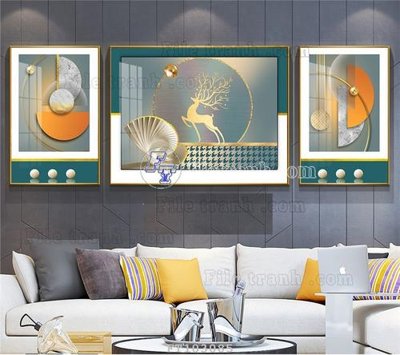 File ảnh File tranh hiện đại pha lê gương FT103085 (gốc) trang trí khách sạn