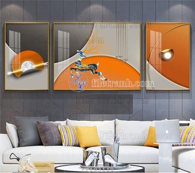 File tranh File tranh hiện đại pha lê gương FT103110 (bản gốc) in lụa 3D