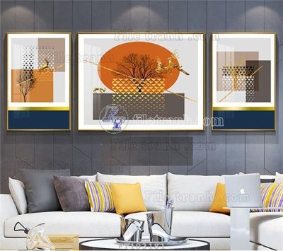 File gốc in mica File tranh hiện đại pha lê gương FT103181 chất lượng