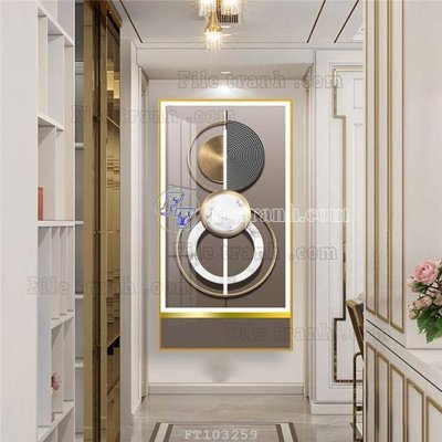 File tranh File tranh hiện đại pha lê gương FT103259 (gốc) phong cách tối giản