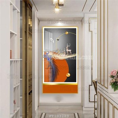 File tranh File tranh hiện đại pha lê gương FT103289 (gốc) chủ đề thiên nhiên