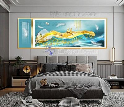 File in ấn File tranh hiện đại pha lê gương FT103411 (bản gốc) cao cấp