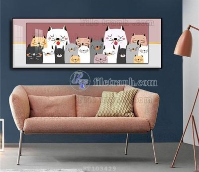 File tranh File tranh hiện đại pha lê gương FT103429 (bản gốc) treo quán cafe