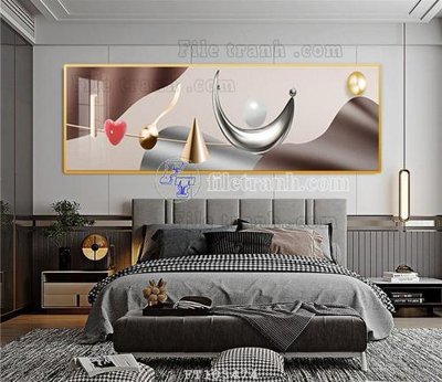 File gốc File tranh hiện đại pha lê gương FT103474 (in mica) làm bảng hiệu