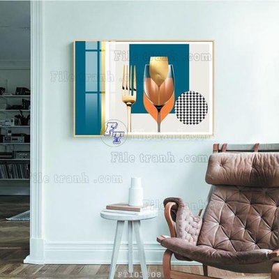 File gốc File tranh hiện đại pha lê gương FT103508 (in mica) làm quà tặng