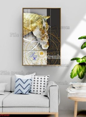 File gốc File tranh bộ hiện đại FT10369 (in 3D) cho trang trí