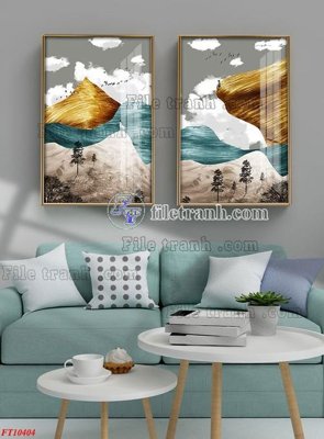 File in ấn File tranh bộ hiện đại FT10404 (bản gốc) sắc nét