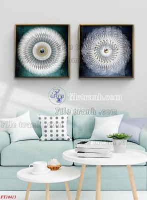 File gốc File tranh bộ hiện đại FT10413 (in mica) làm quà tặng