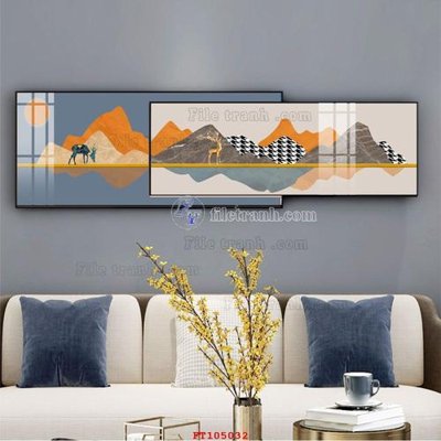 Tải file File tranh hiện đại pha lê gương FT105032 (PSD) cho in tranh 3D