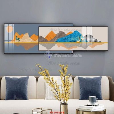 File tranh gốc File tranh hiện đại pha lê gương FT105034 (bản quyền) Filetranh.com