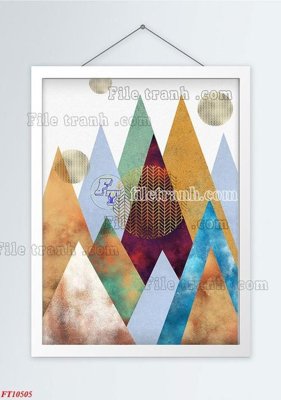 File gốc File tranh bộ hiện đại FT37505 (bản quyền) cho in ấn