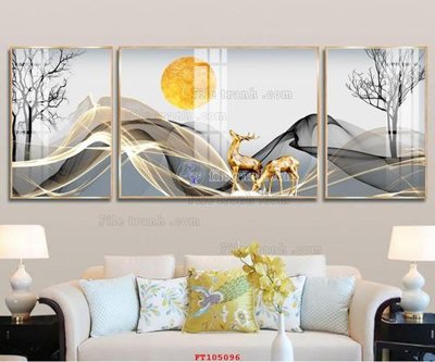 Ảnh gốc File tranh hiện đại pha lê gương FT105096 (nét căng) in mica