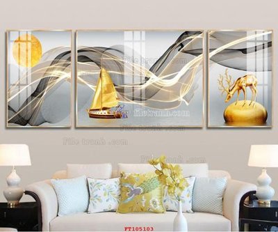 File tranh File tranh hiện đại pha lê gương FT105103 (ảnh gốc) in trần 3D