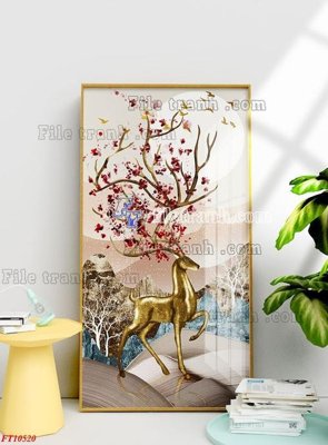 File in ấn File tranh bộ hiện đại FT172520 (bản gốc) cao cấp