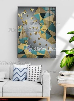 File tranh in tráng gương File tranh bộ hiện đại FT190522 (siêu nét)