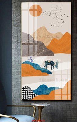 File in trần File tranh hiện đại pha lê gương FT105276 (bản gốc 3D) sống động