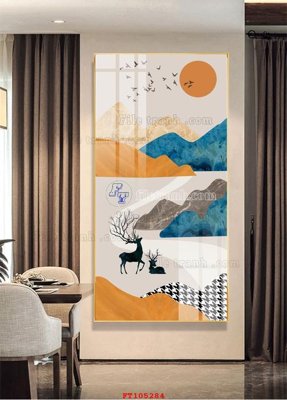 File tranh gốc File tranh hiện đại pha lê gương FT105284 (sắc nét từng chi tiết)