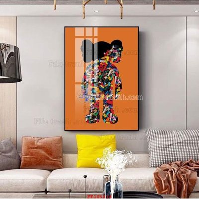 Ảnh gốc file in lụa File tranh hiện đại pha lê gương FT105314 chi tiết