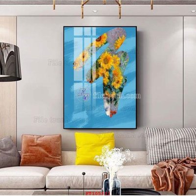 File gốc in ấn File tranh hiện đại pha lê gương FT105321 chuẩn màu CMYK