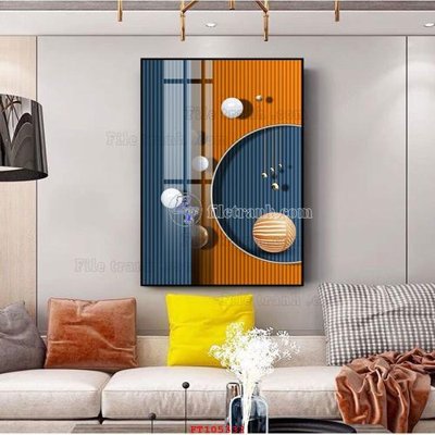 File gốc in ấn File tranh hiện đại pha lê gương FT105332 độ phân giải cao
