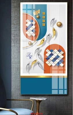 File tranh PSD File tranh hiện đại pha lê gương FT105379 chất lượng cao