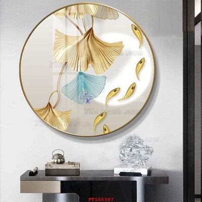File in trần File tranh hiện đại pha lê gương FT105387 (bản gốc) phong cảnh