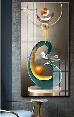 File gốc File tranh hiện đại pha lê gương FT105408 (AI/EPS) cho in ấn