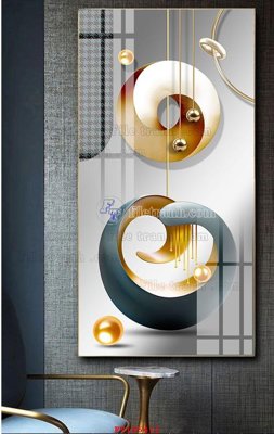 File in trần File tranh hiện đại pha lê gương FT105411 (bản gốc) 5D