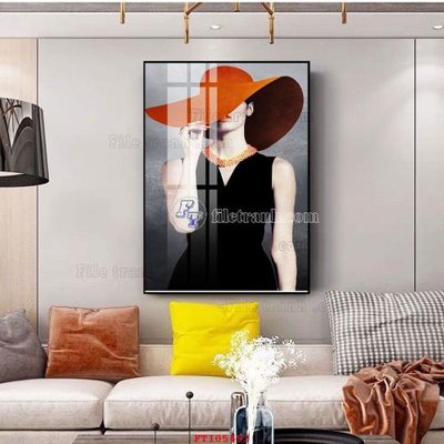 File in trần File tranh hiện đại pha lê gương FT105493 (bản gốc) bầu trời