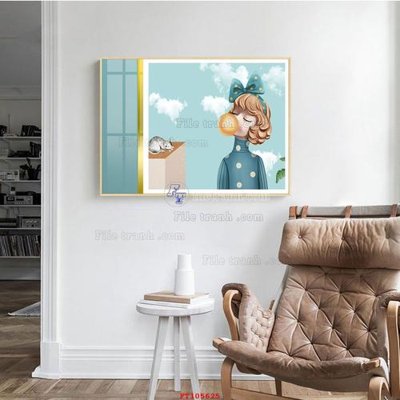 File gốc File tranh hiện đại pha lê gương FT105625 (PNG) không nền chất lượng