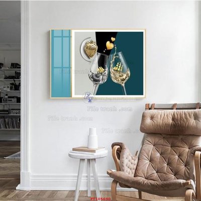 File in ấn chuyên nghiệp File tranh hiện đại pha lê gương FT105690 (file gốc)