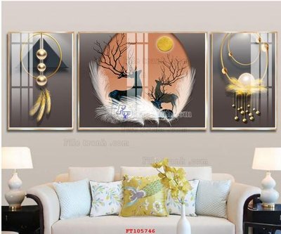 File tranh File tranh hiện đại pha lê gương FT105746 (bản gốc) in canvas