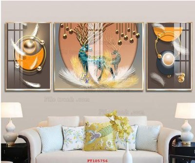 Ảnh gốc file in lụa File tranh hiện đại pha lê gương FT105756 chi tiết