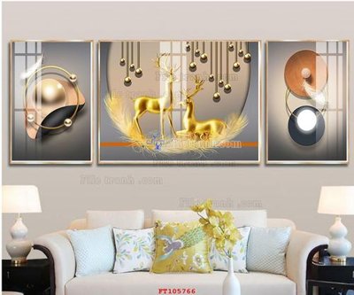 File tranh in tráng gương File tranh hiện đại pha lê gương FT105766 (siêu nét)