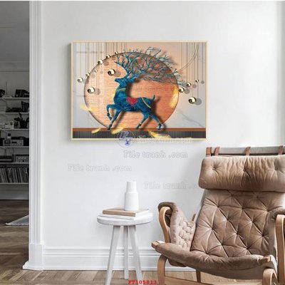 File gốc File tranh hiện đại pha lê gương FT105813 (in lụa) trang trí tường