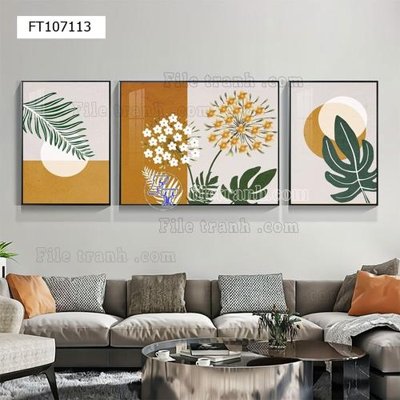 File tranh File tranh hiện đại pha lê gương FT107113 (bản gốc) treo quán cafe