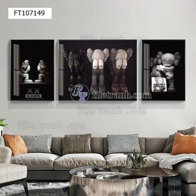 File in trần File tranh hiện đại pha lê gương FT107149 (bản gốc 3D) sống động